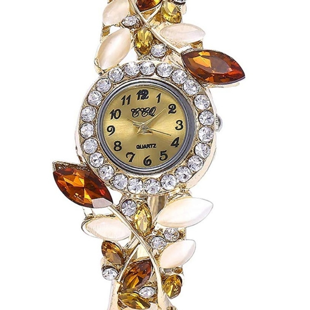 Womens luxury diamond and jeweled watch
